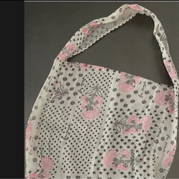Free People 16" Floral Lightweight Gauze Hobo Shopping Tote Reusable Bags - Picture 4 of 4